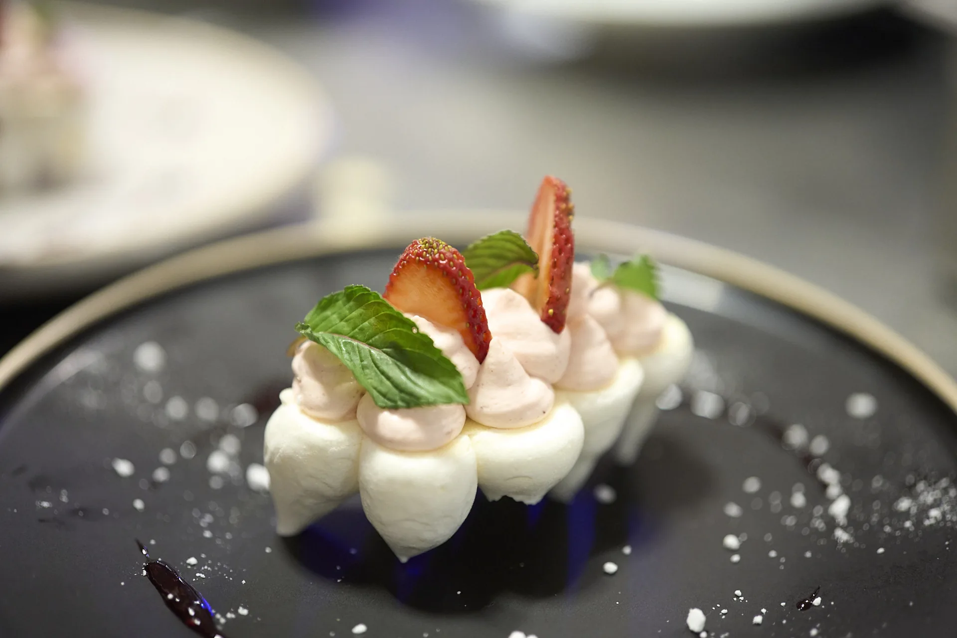 Postre con frutillas